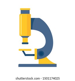 Lab microscope icon. Flat illustration of lab microscope vector icon for web design