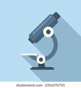 Lab microscope icon flat vector. Virus stop. Body defense