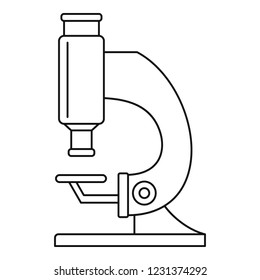 Lab microscope icon. Outline lab microscope vector icon for web design isolated on white background