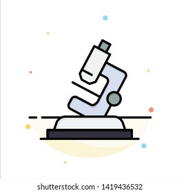 Lab, Microscope, Science, Zoom Abstract Flat Color Icon Template