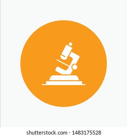 Lab, Microscope, Science, Zoom white glyph icon