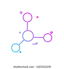 lab molecule icon vector design