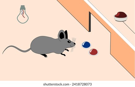 Prueba científica de recompensa de ratón de laboratorio