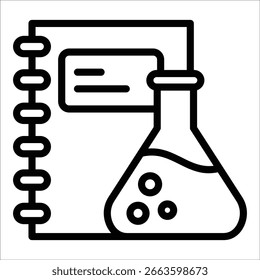 Lab Notebook Icon Element For Design