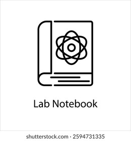 Lab Notebook icon in vector stock illustration