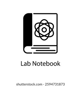 Lab Notebook icon in vector stock illustration