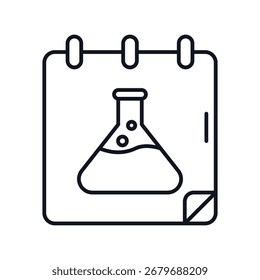 Lab Notes icon with white background vector stock illustration