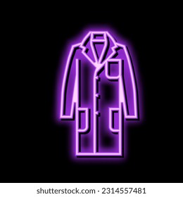 lab outerwear male neon light sign vector. lab outerwear male sign. isolated symbol illustration