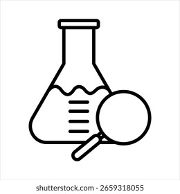 Ilustración vectorial de iconos de contorno de laboratorio