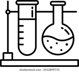 Lab Outline vector illustration icon