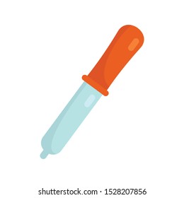 Lab pipette icon. Flat illustration of lab pipette vector icon for web design