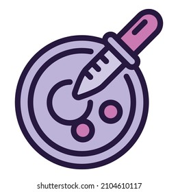 Lab pipette icon outline vector. Genetic dna. Genome lab