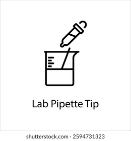 Lab Pipette Tip icon in vector stock illustration
