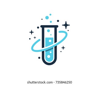 Lab Planet Icon Logo Design Element