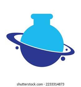Lab Planet Logo Template Design. Creative Orbit Labor Lab abstract logo design template Vector illustration.
