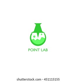 Lab Point Logo Template Design. Vector Illustration. Flat Style Design