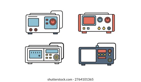 Lab Power Supply Line art clean abstract vector