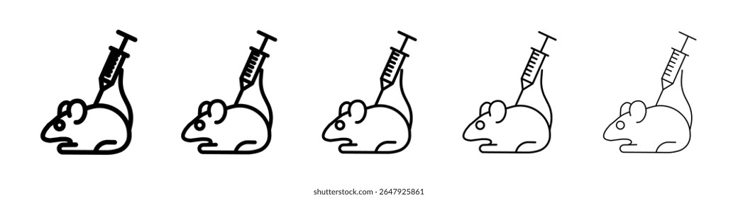 Lab rat experiment icon isolated vector on white background set