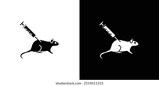 Lab rat experiment icon linear logo isolated