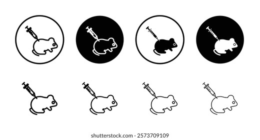 Lab rat experiment icon Thin line art isolated