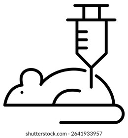 Lab rat experiment icon Thin line vector design