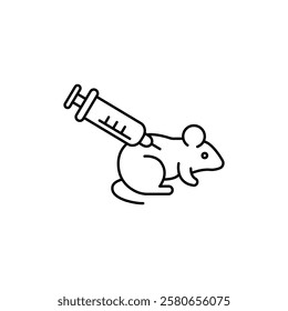 Lab rat experiment icon Vector logo set flat
