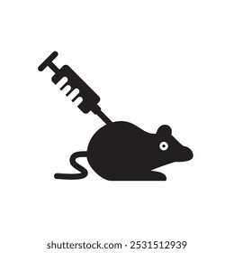 Icono de experimento de laboratorio de ratas Diseño web en Vector