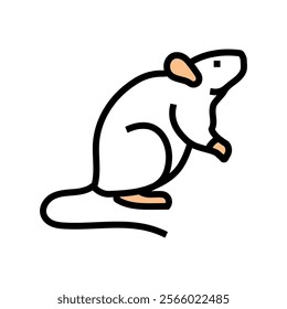 lab rat genetic engineering color icon vector. lab rat genetic engineering sign. isolated symbol illustration