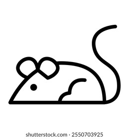 Lab rat icon in thin line style vector illustration graphic design