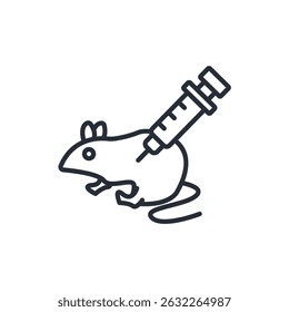lab rat icon. vector.Editable stroke.linear style sign for use web design,logo.Symbol illustration.