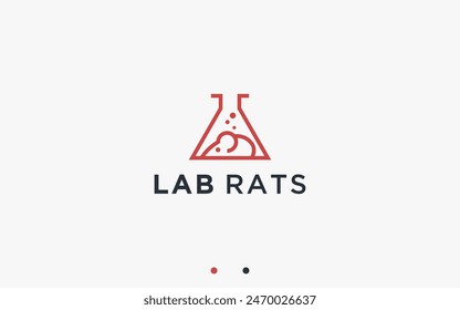 Lab Rats Logo Design Vector Silhouette Illustration