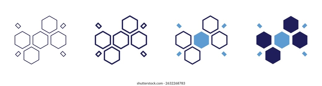 Lab reagent icon in 4 different styles. Thin Line, Line, Bold Line, Duotone. Duotone style. Editable stroke.