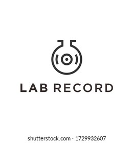 Lab Record Logo. vector lab