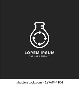 lab recycle logo vector illustration