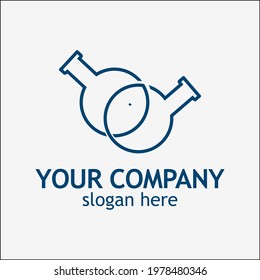 Lab relationship logo icon. test tube icon. Vector Illustration on white background.