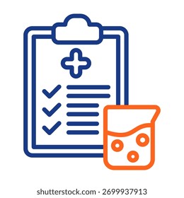 Lab Report Icon Color Vector Illustration