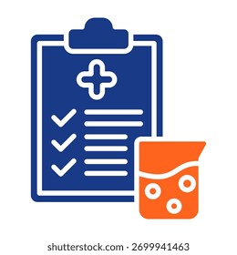 Lab Report Icon Fill Vector Illustration