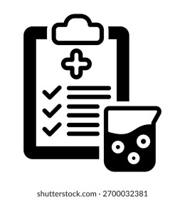 Lab Report Icon Mixed Vector Illustration