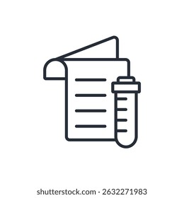 lab report icon. vector.Editable stroke.linear style sign for use web design,logo.Symbol illustration.