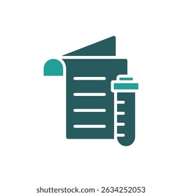 lab report icon. vector.Editable stroke.linear style sign for use web design,logo.Symbol illustration.