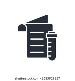 lab report icon. vector.Editable stroke.linear style sign for use web design,logo.Symbol illustration.