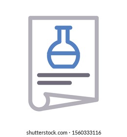 lab report vector colour line icon 