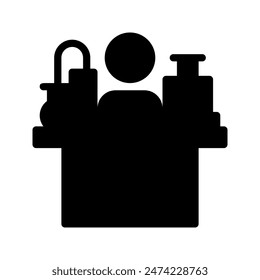 Lab research facility icon. with a soild style. Suitable for use on websites, UI and mobile apps.