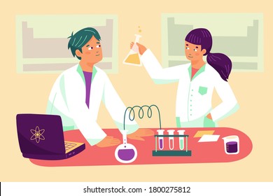 Gráficos de investigación de laboratorio. Trabajando en laboratorio. Experimento científico.
