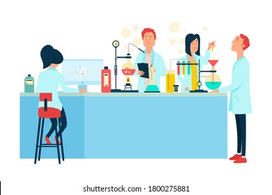 Gráficos de investigación de laboratorio. Trabajando en laboratorio. Experimento científico.