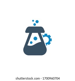 Icono de laboratorio, investigación (ilustración vectorial)