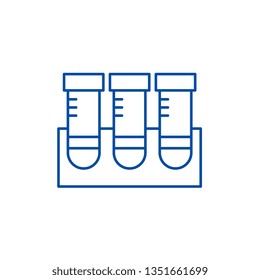Lab research line icon concept. Lab research flat  vector symbol, sign, outline illustration.