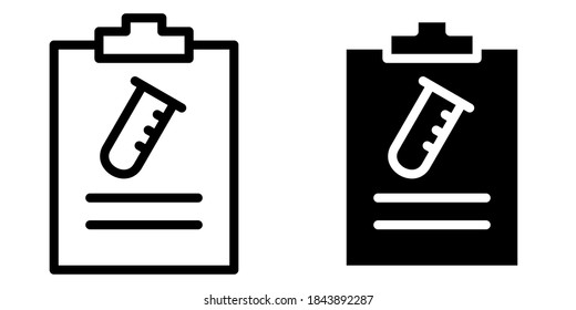 Lab Result Data Document Outline and Glyph Icon