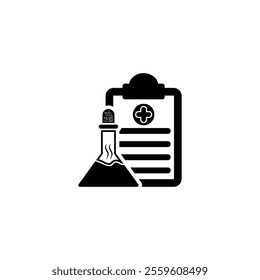 Lab Result icon logo vector. Clinical study banner web icon concept for clinical study