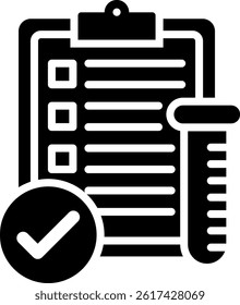 Lab Results Icon Glyph Vector Illustration